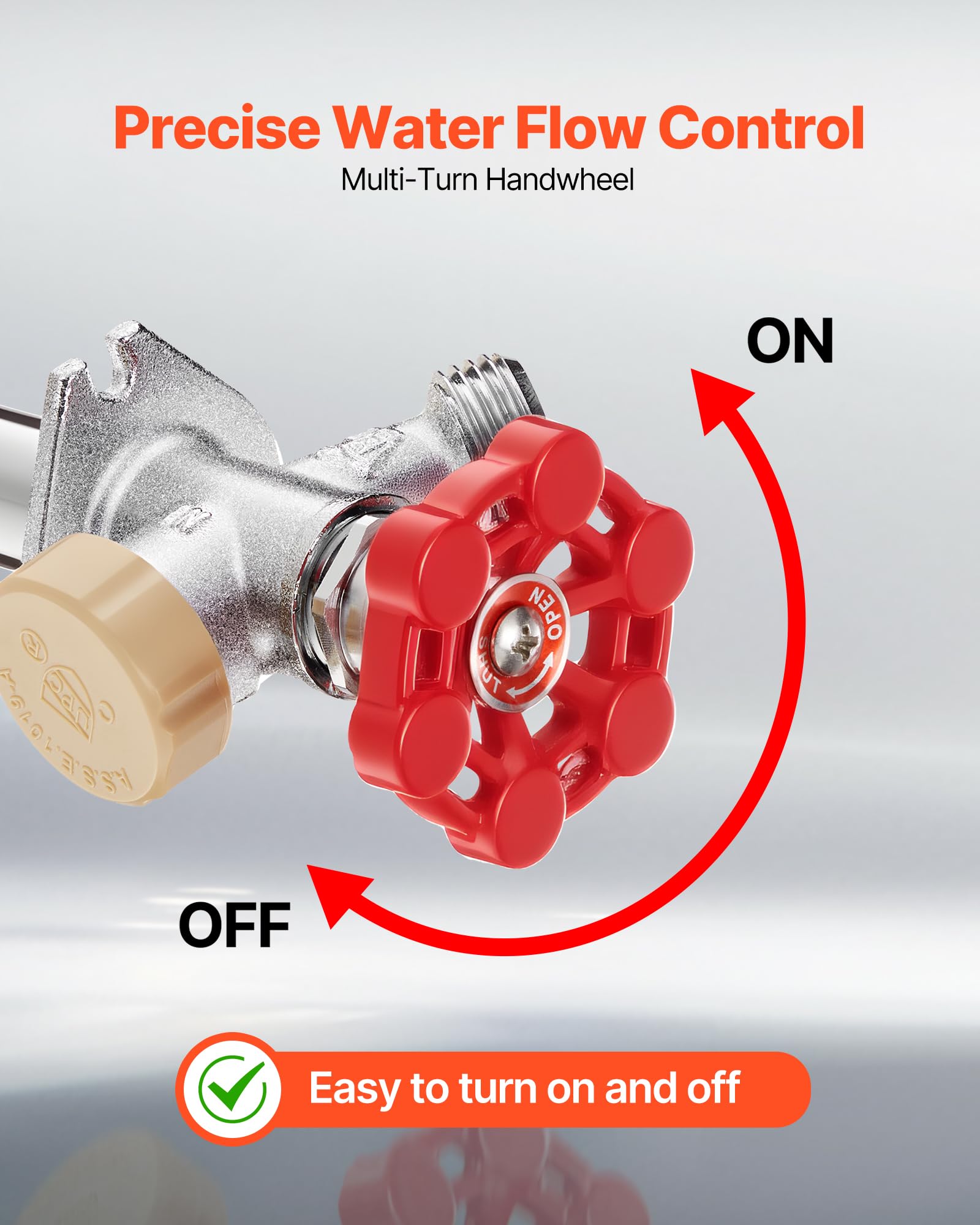 VEVOR frost-proof outdoor faucet with backflow preventer supports garden irrigation