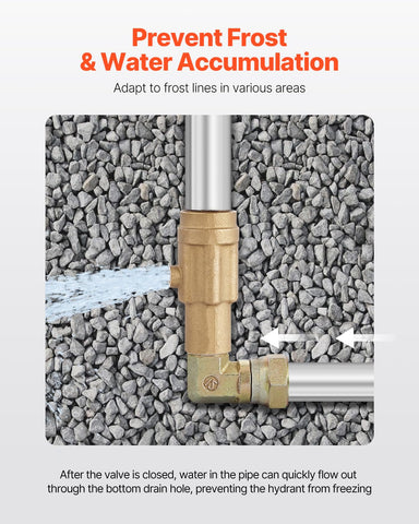 VEVOR frost-proof hydrant side connection with hose coupling