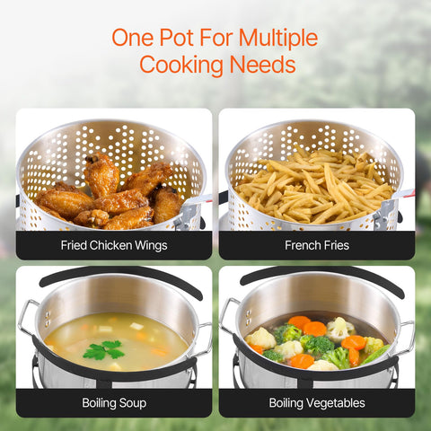VEVOR fry baskets with hooks for quick draining after frying