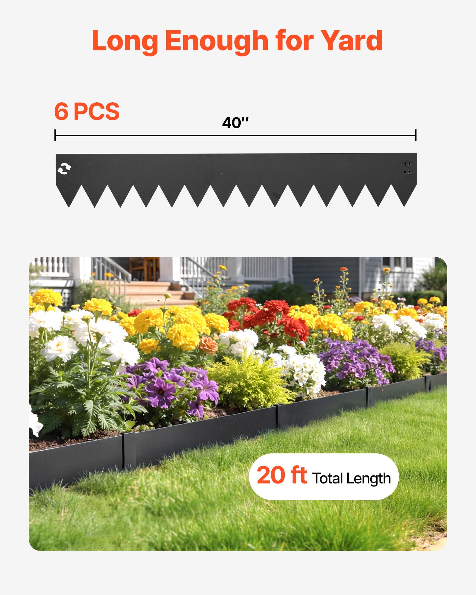 VEVOR landscape edging gloves included for comfortable, ready-to-use setup.