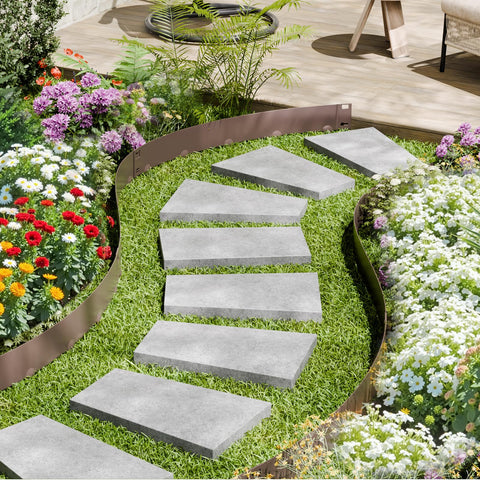 Durable 39x4 inch edging dimensions ideal for flower bed boundaries.