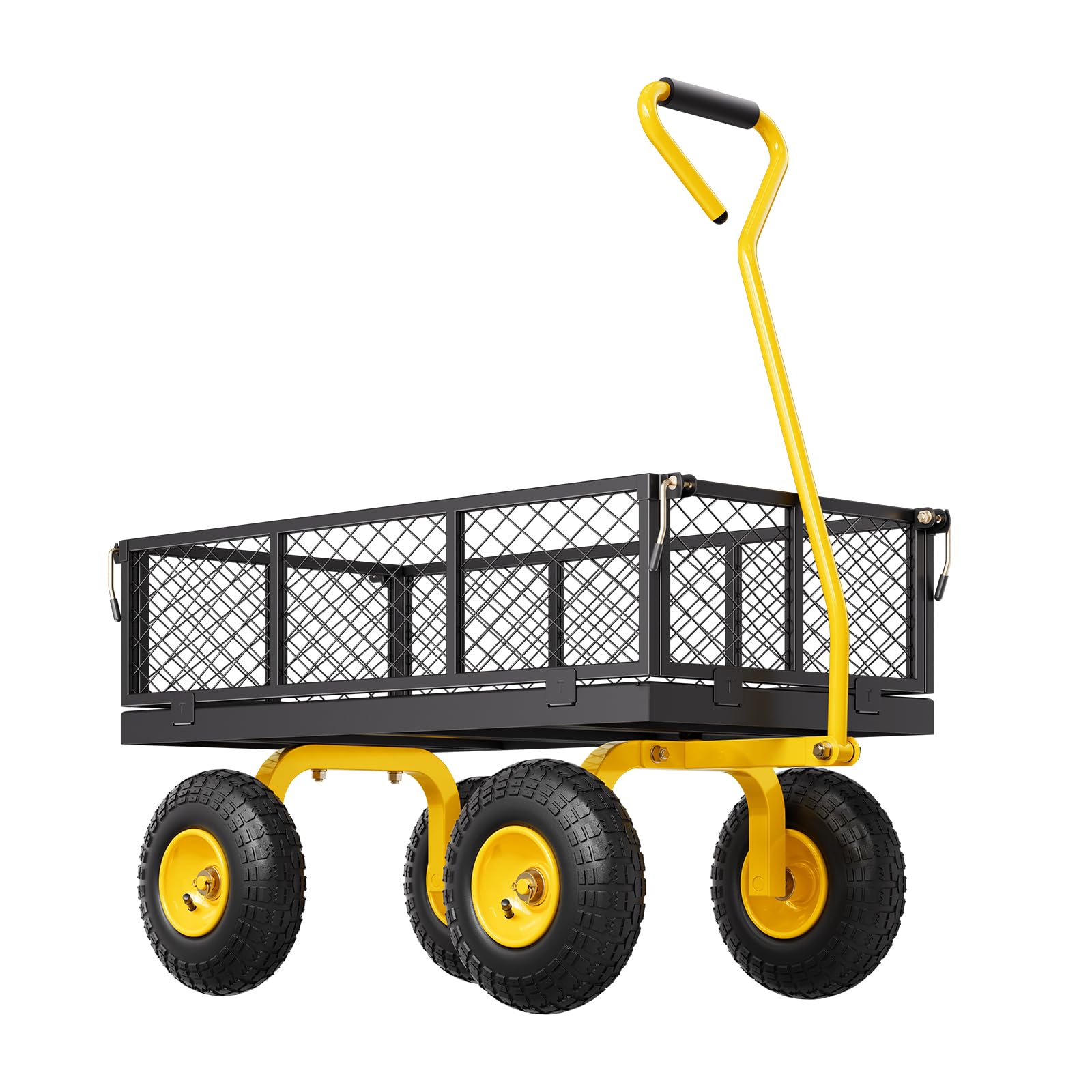 VEVOR garden cart in action, ideal for yards, farms, orchards, and warehouses