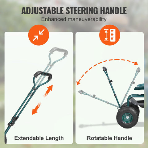 VEVOR 10 inch inflatable tires grip uneven ground for smoother movement