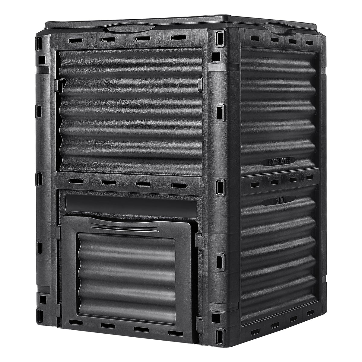 VEVOR garden compost bin 80 gallon front view highlighting large capacity.