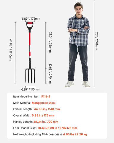 VEVOR garden fork can act as potato fork for harvest tasks
