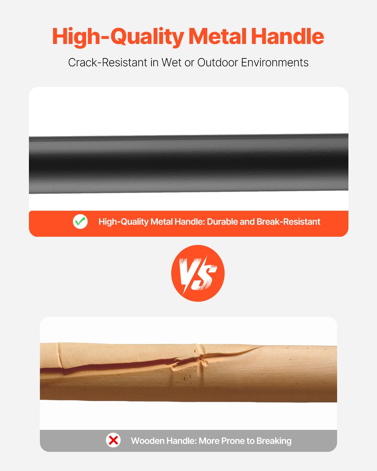 VEVOR garden fork with non-slip grip ideal for wet conditions and control