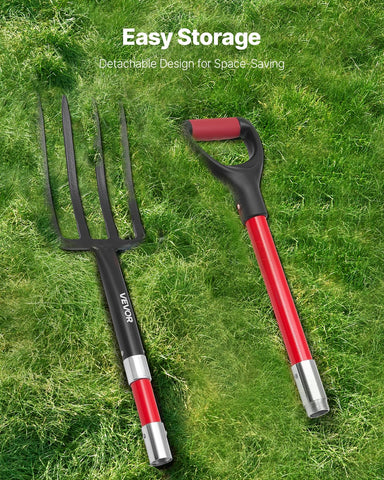 VEVOR garden fork Y grip supports stable handling in wet conditions
