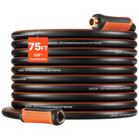 VEVOR garden hose 75ft for long reach and efficient yard watering