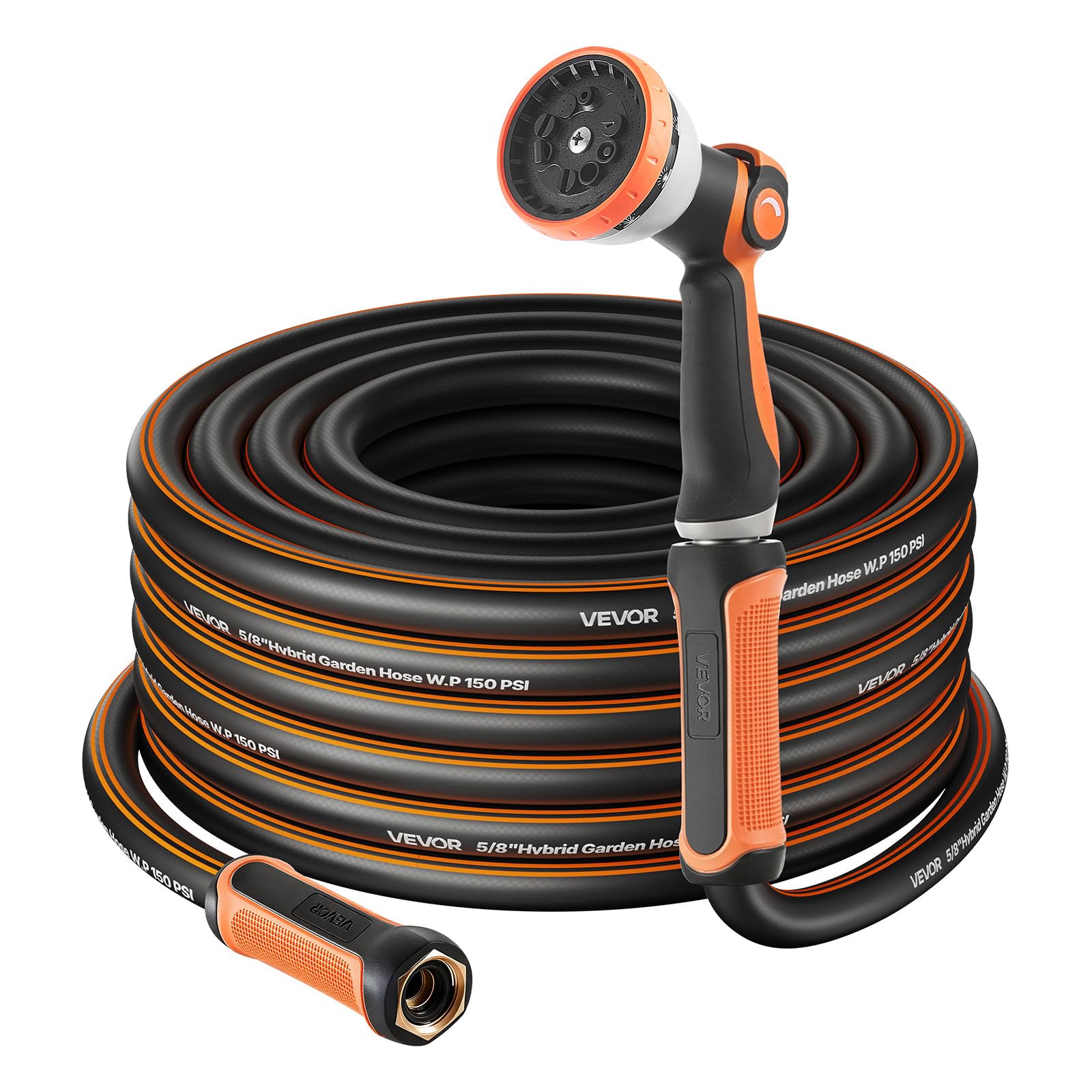 VEVOR garden hose ability to coil into a figure-8 for tidy storage