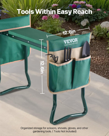 VEVOR Garden Kneeler dual-tool-bags keep essentials within reach.