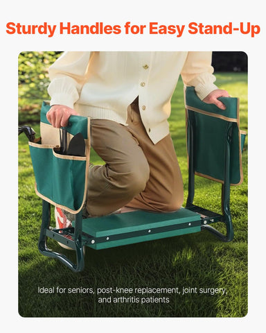 VEVOR Garden Kneeler powder-coated-steel frame withstands outdoor use.