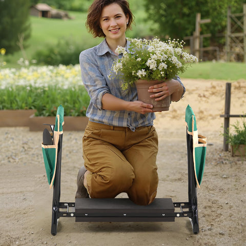 VEVOR garden kneeler open for versatile seating and kneeling use.