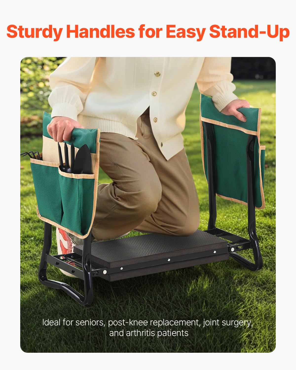 VEVOR built-in tool bags keep essential items within reach.