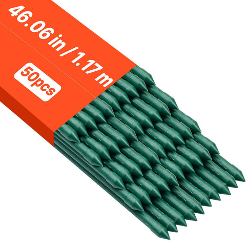 VEVOR 50-pack garden stakes, 46.06 inches tall, support upright plants.