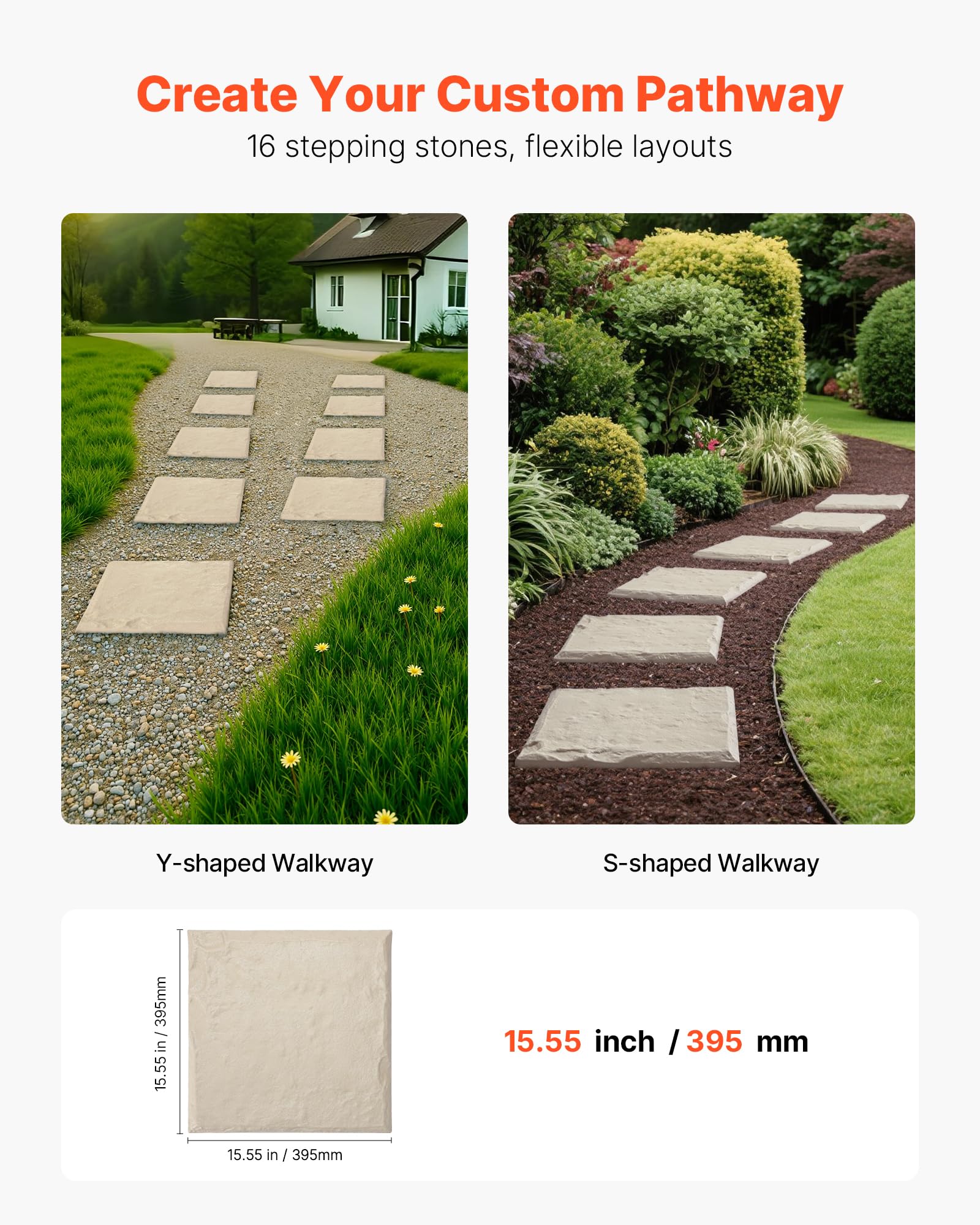 VEVOR stepping stones create safe, comfortable walkways for kids and pets