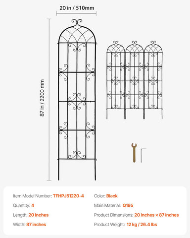 VEVOR garden trellis all-weather-durability resists rain and sun damage over time.