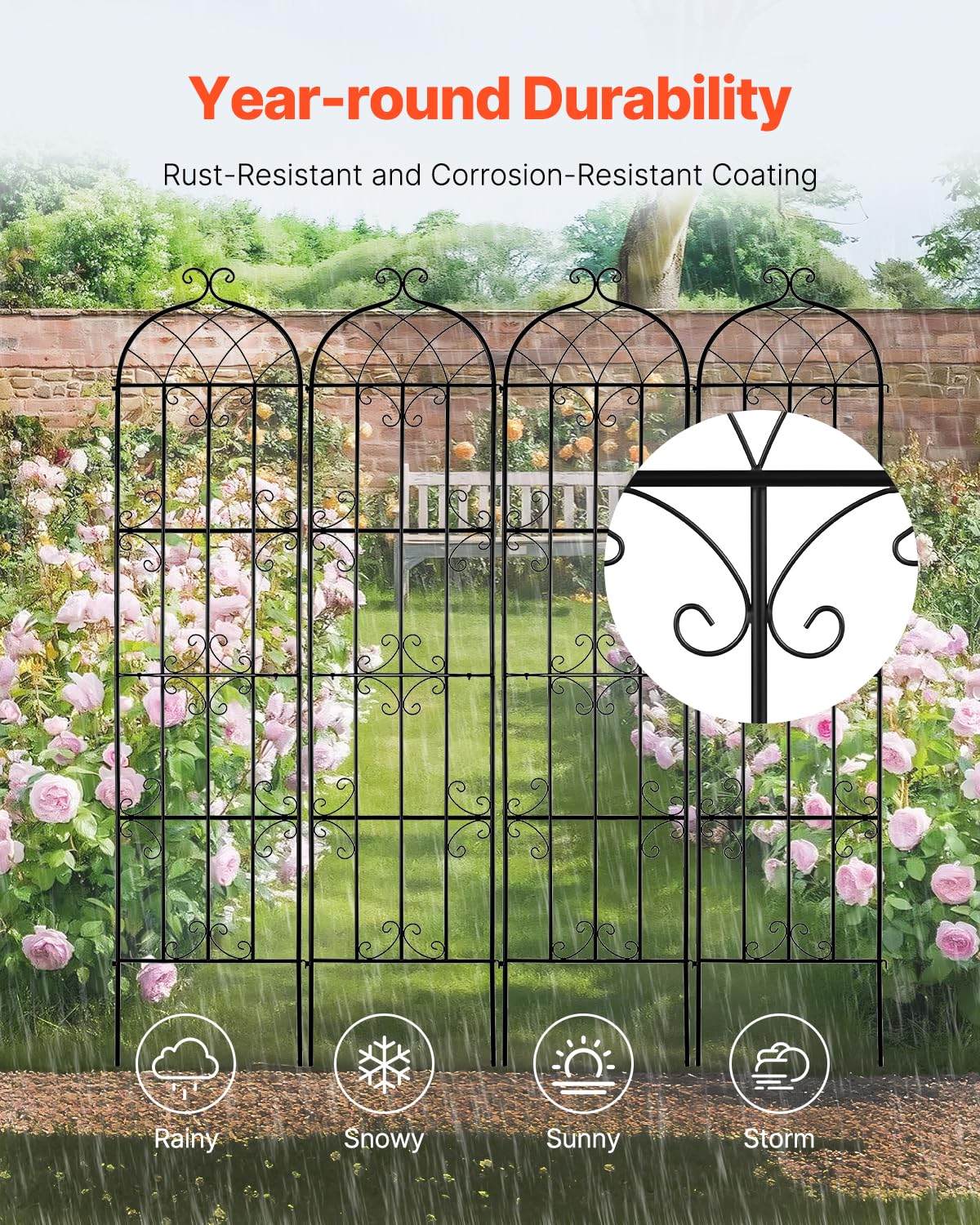 VEVOR garden trellis climbing vegetables provides versatile support for cucumbers and beans.