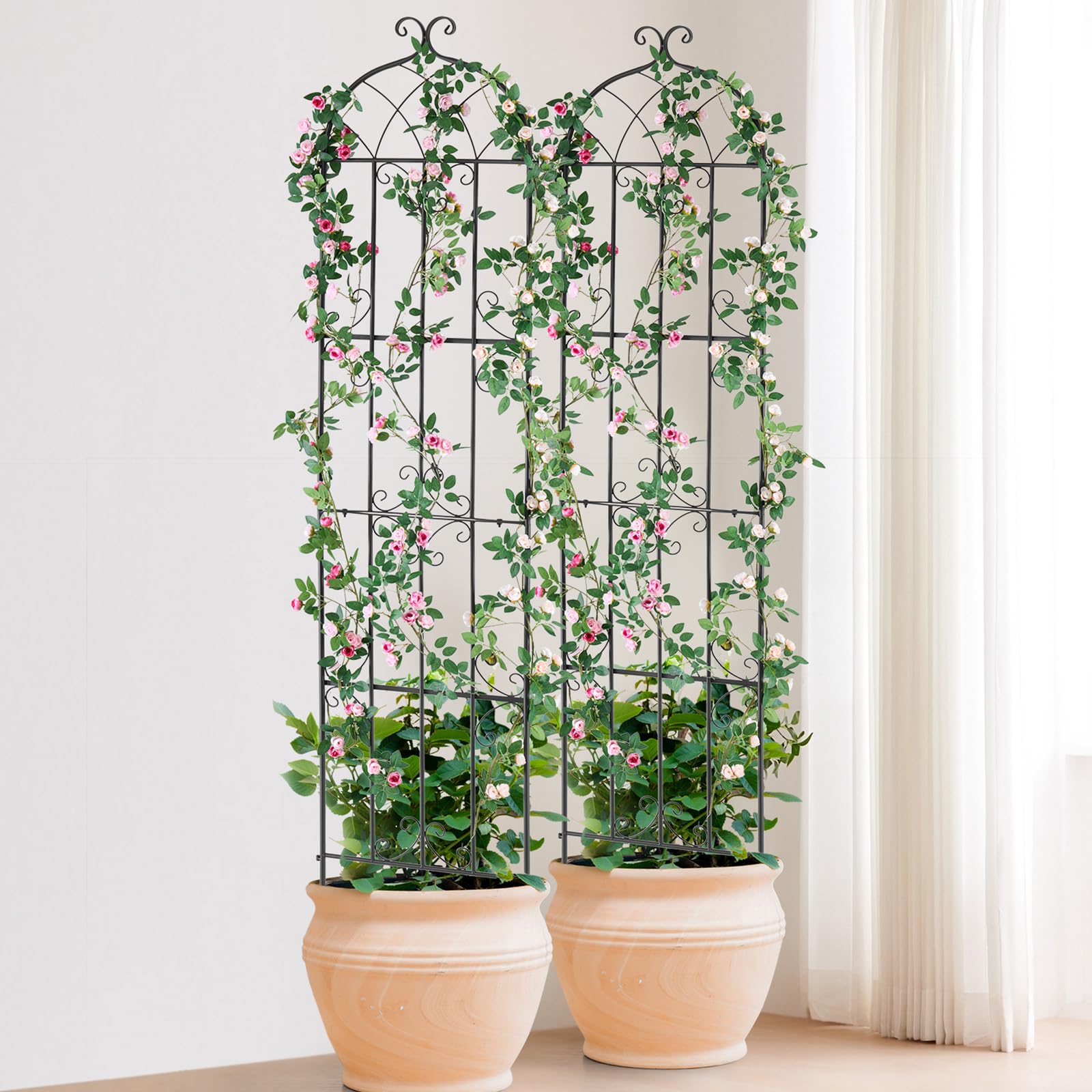 VEVOR garden trellis easy-installation enables quick setup for new gardeners.