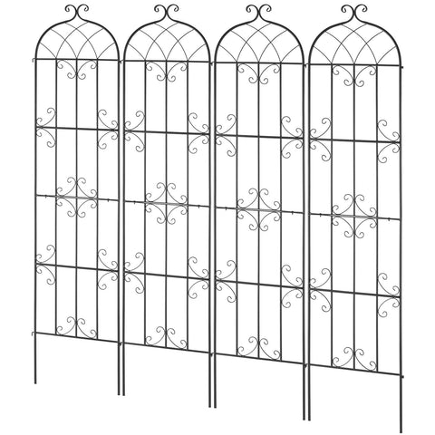 VEVOR garden trellis four-pack offers flexible supports for multiple plants.
