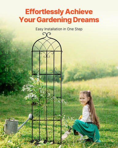 VEVOR garden trellis outdoor-courtyard adds a chic focal point wherever installed.