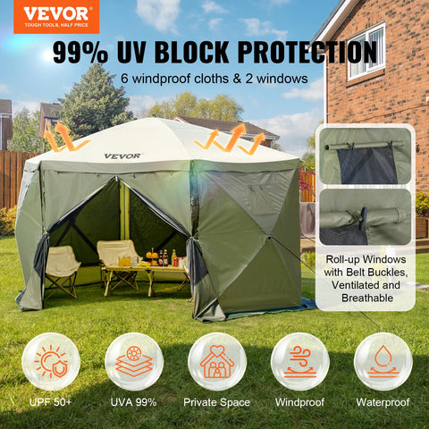 VEVOR gazebo wind panels removable provide flexible shade and airflow