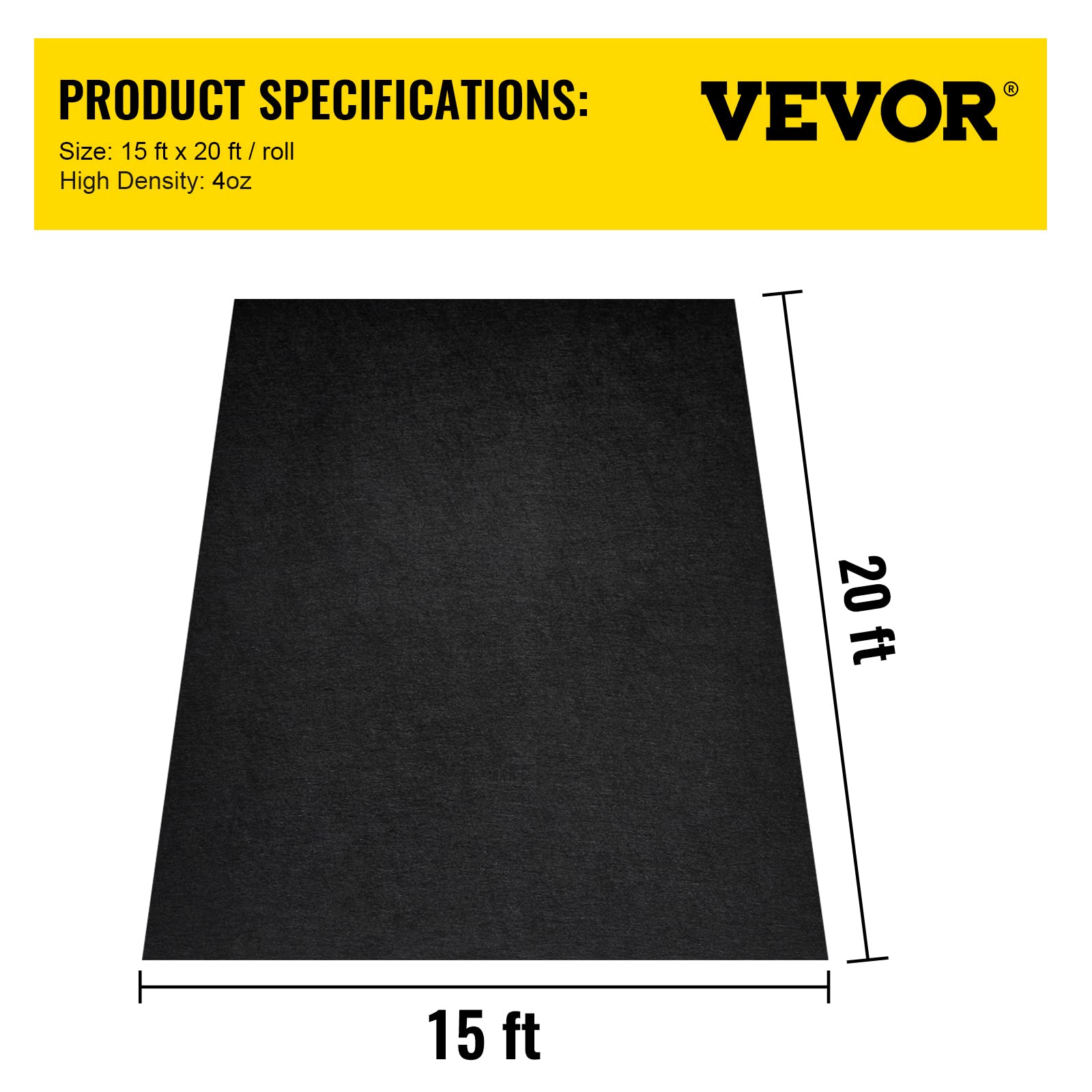VEVOR geotextile landscape load capacity 440N supports heavy gravel liners.