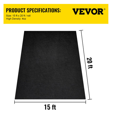 VEVOR geotextile landscape load capacity 440N supports heavy gravel liners.