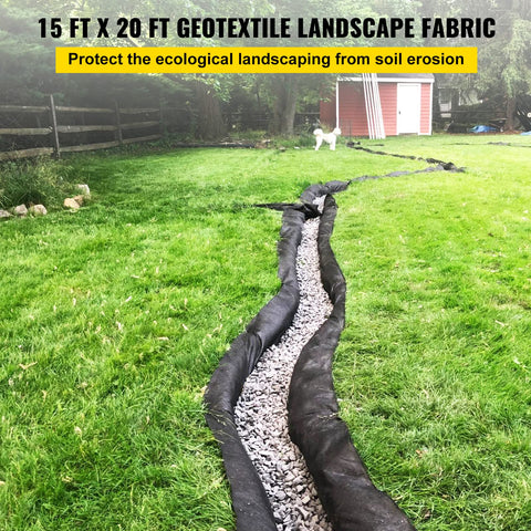 VEVOR geotextile landscape permeability and drainage improves soil water flow.
