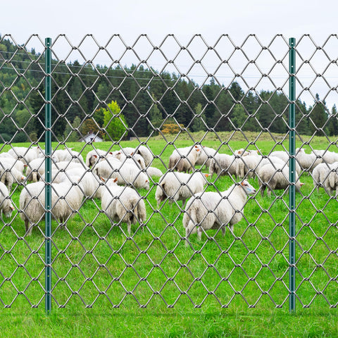 VEVOR green fence posts blend with landscape for discreet boundaries.