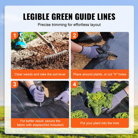 VEVOR green stripe alignment helps precise placement on the ground.