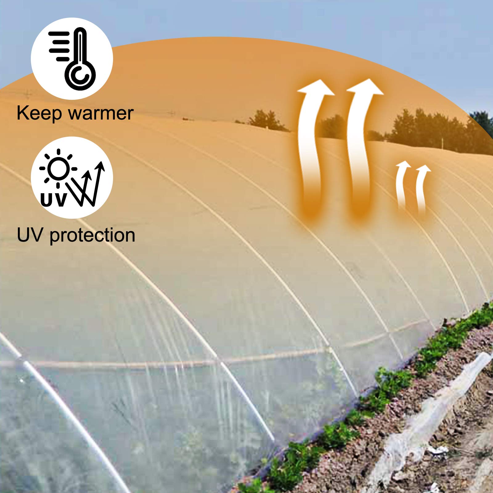 VEVOR greenhouse film UV protection ensures long outdoor life