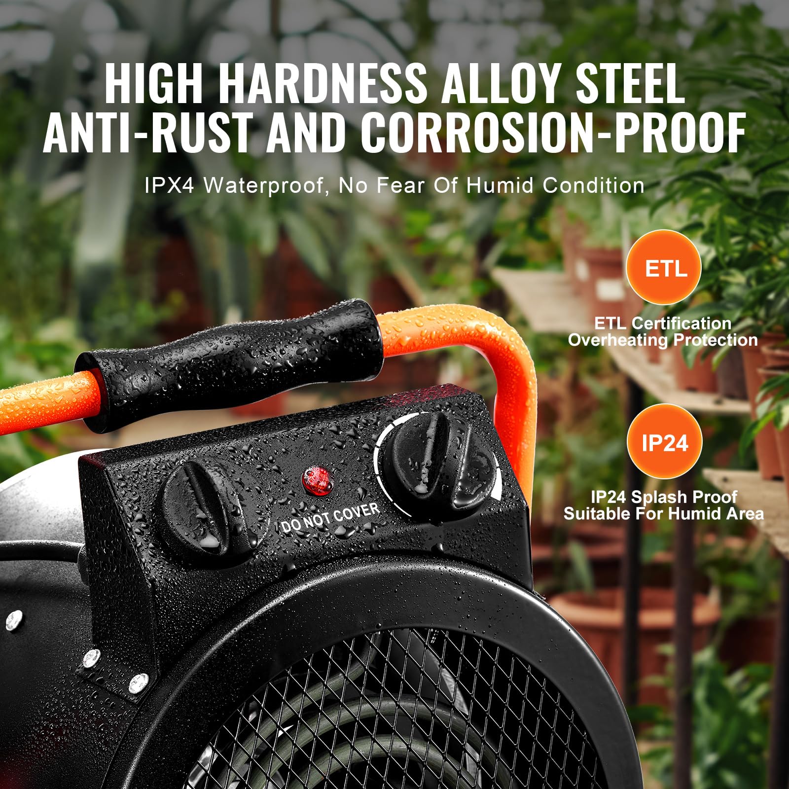 VEVOR Greenhouse Warmer with ETL safety and overheat protection