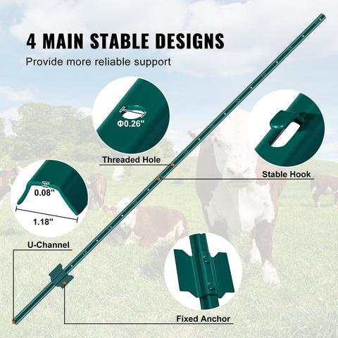 Ground-driven installation of VEVOR fence posts with hammer or post driver