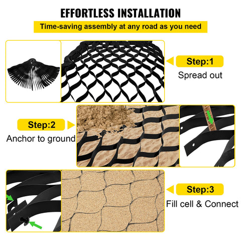 Driveway installation showing grid supporting light vehicle traffic.
