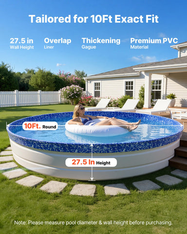 VEVOR 30 mil vinyl liner emphasizes heavy-gauge durability for long-season use
