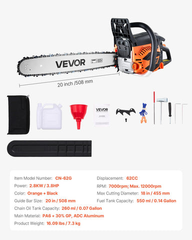 VEVOR heavy log cutting scene showing deep cuts.