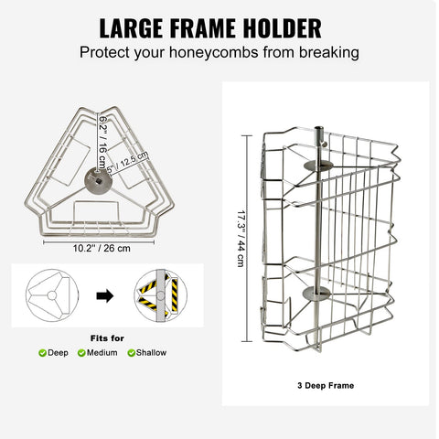 VEVOR height-adjustable stand keeps the extractor at a comfortable working height.