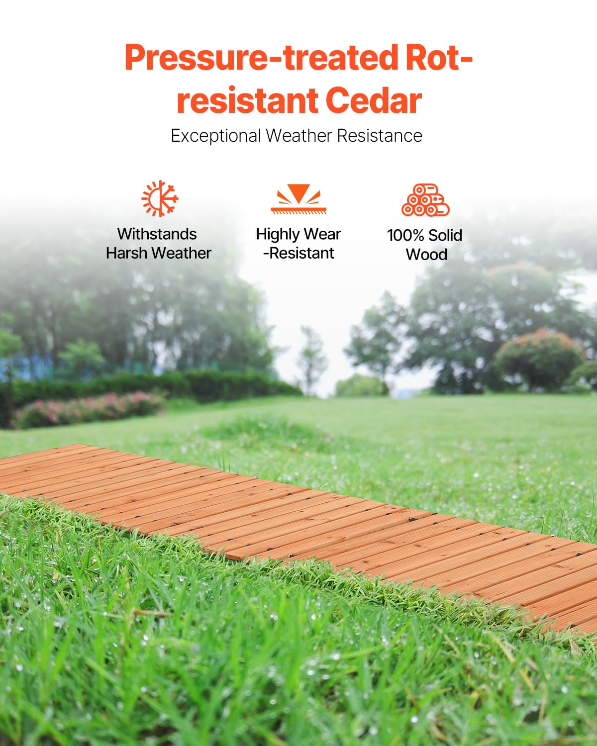 VEVOR high-density rubber connectors support strollers, wheelchairs, and mowers.