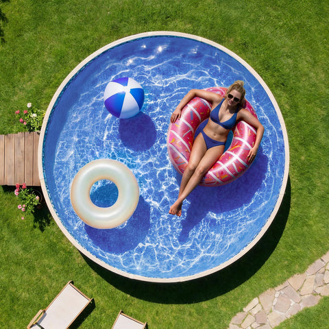 VEVOR high-quality PVC liner protects the pool shell and water clarity