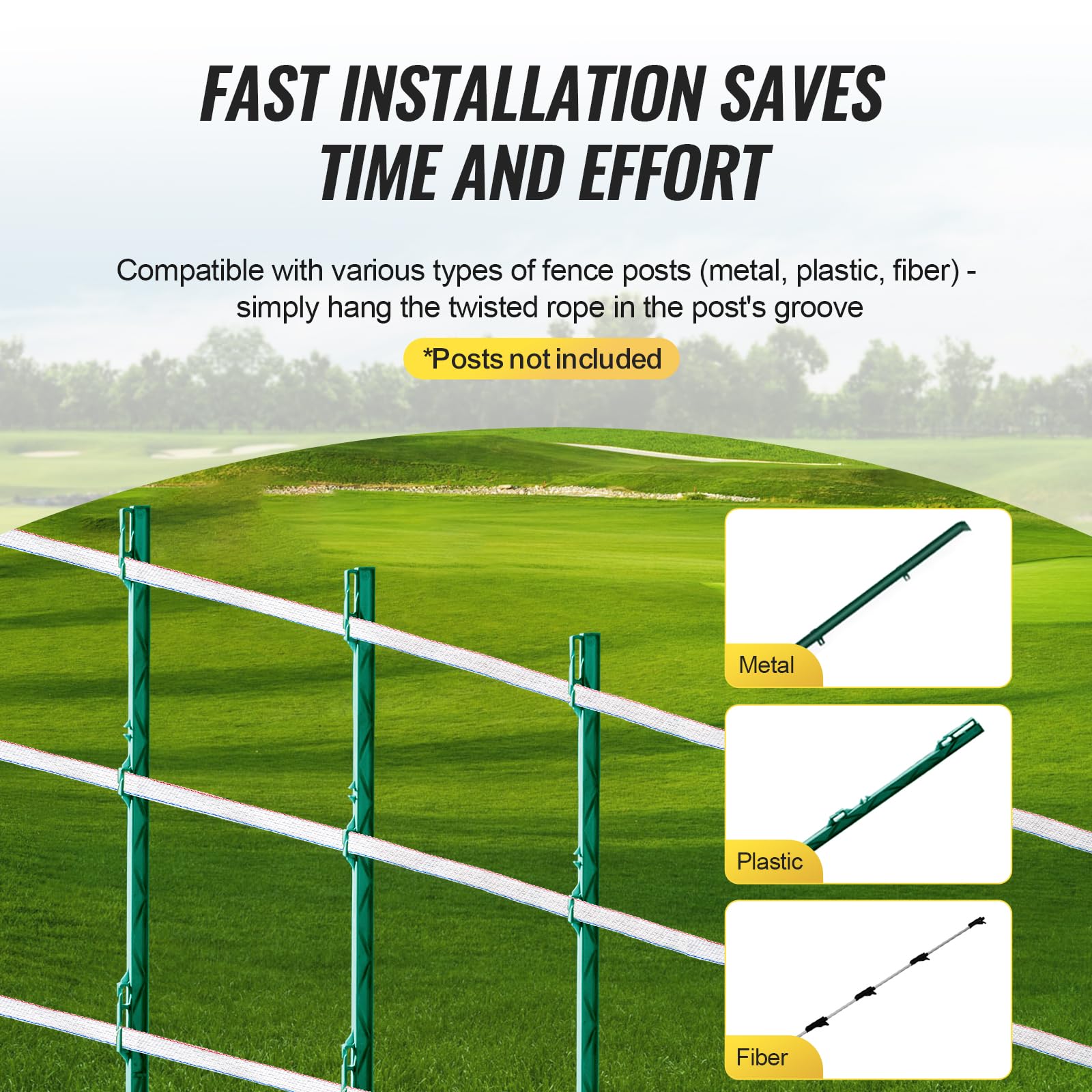 VEVOR tape’s blue-white-red coloring boosts field visibility and safety