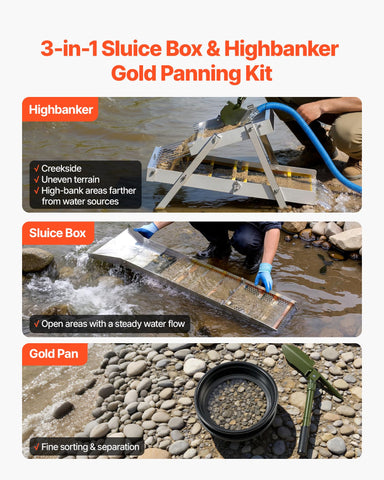 VEVOR Highbanker aluminum frame keeps the kit lightweight and durable in rugged terrain.