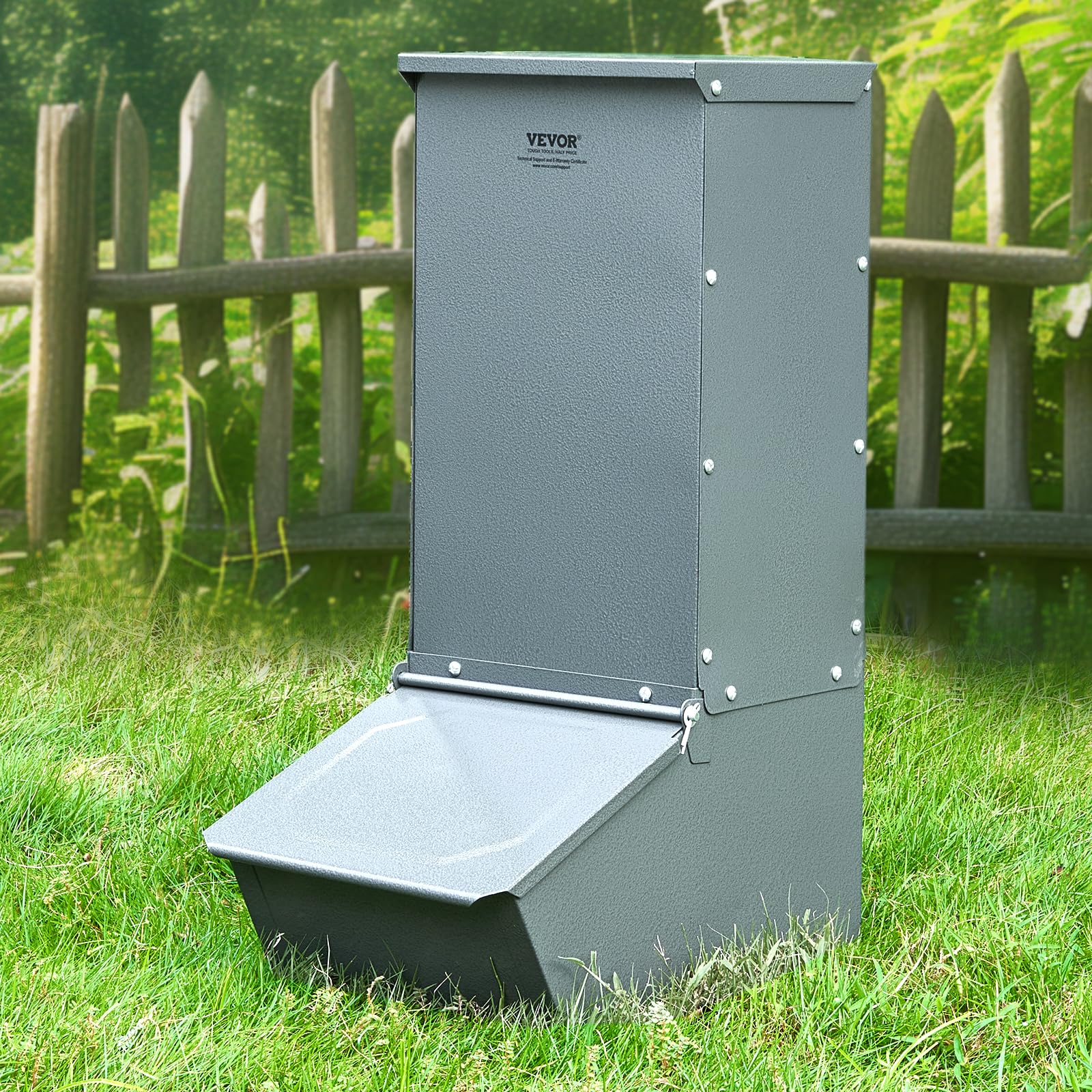 VEVOR hog feeder interior keeps feed dry and fresh