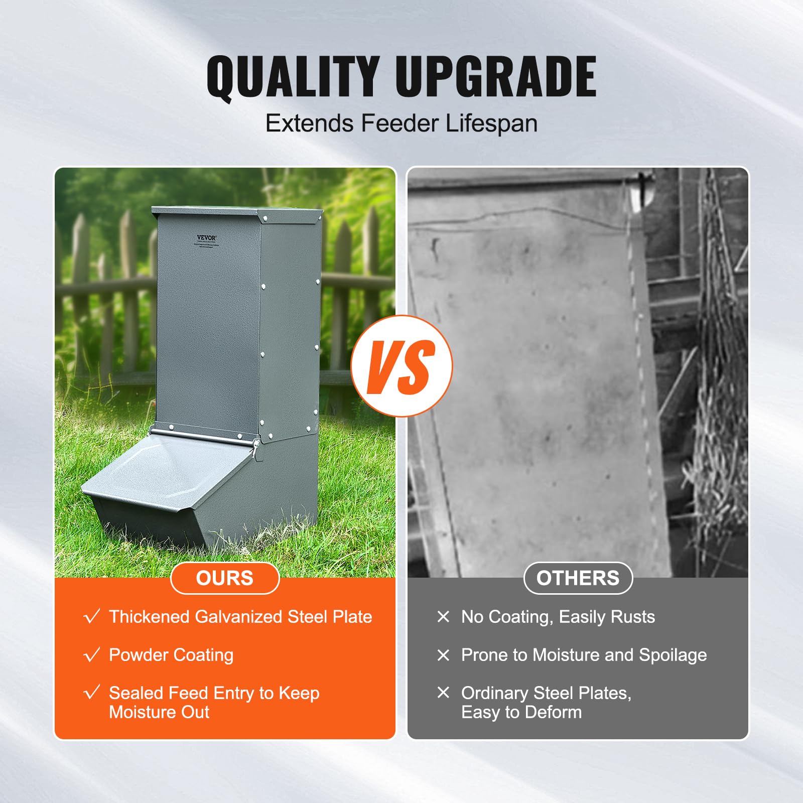 VEVOR hog feeder vertical design saves space on small farms