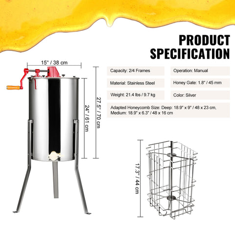 VEVOR honey extractor height adjustable stand for comfortable work height