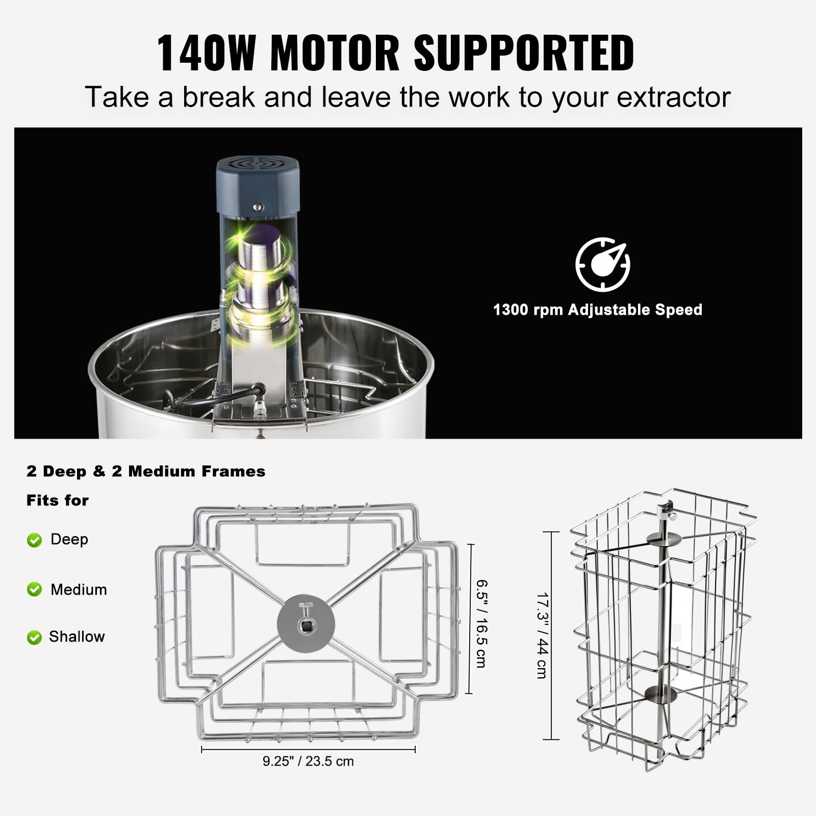 VEVOR stainless steel drum keeps honey clean and rust-free