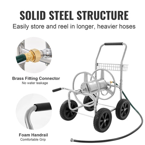 VEVOR non-slip handle makes winding the hose smoothly after watering.