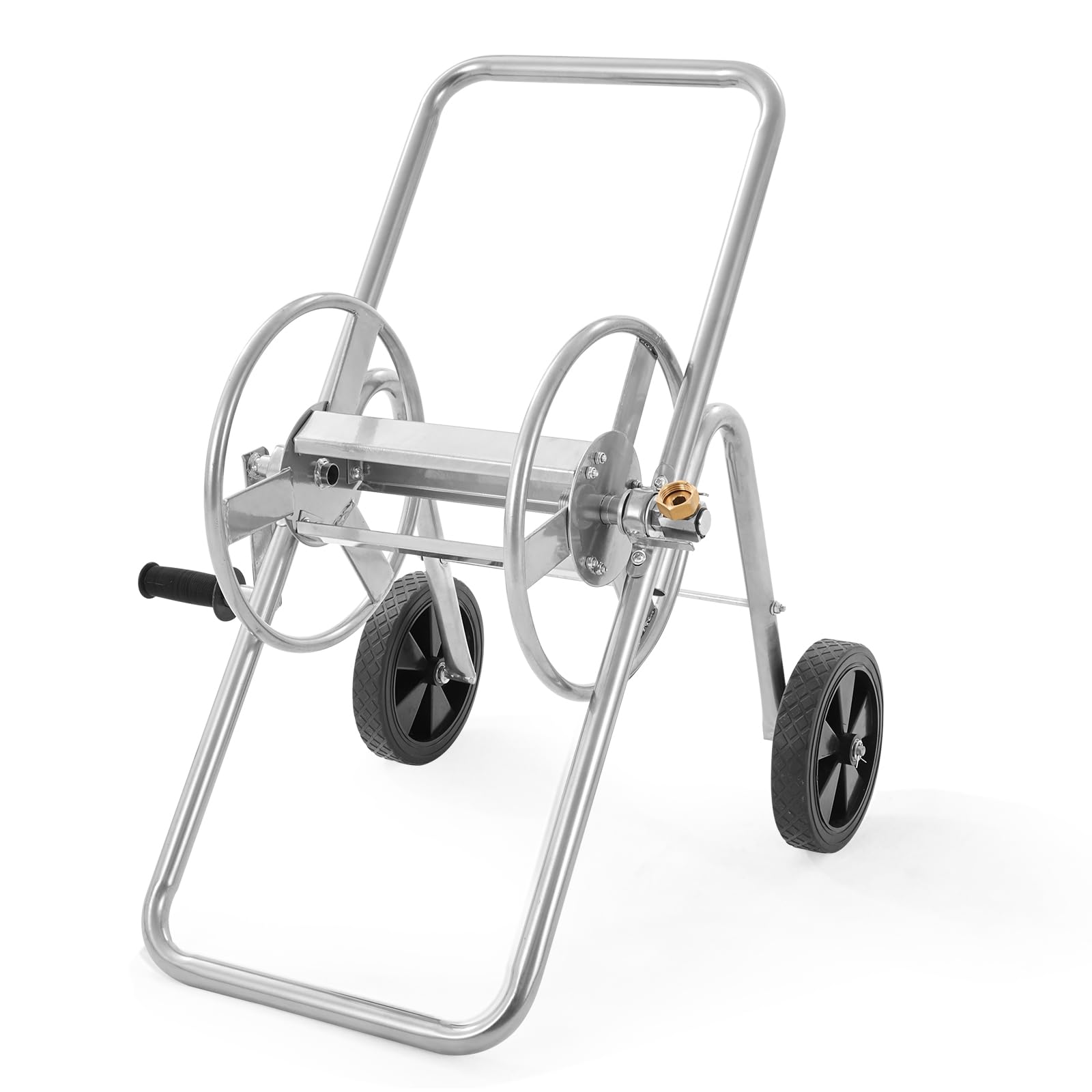 VEVOR hose reel cart full view highlights portable 175 ft capacity for flexible watering.
