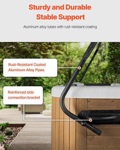VEVOR aluminum-tube frame provides durable, corrosion-resistant support.
