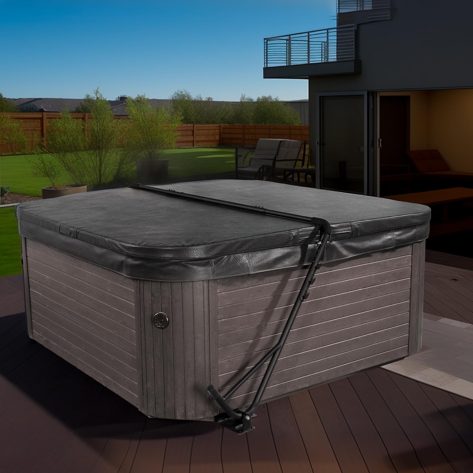 VEVOR hot tub cover lift aluminum tubing resists rust and stays strong
