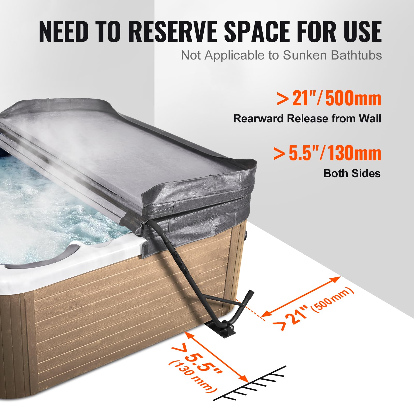 VEVOR hot tub cover lift anti-sharp edge prevents scratches